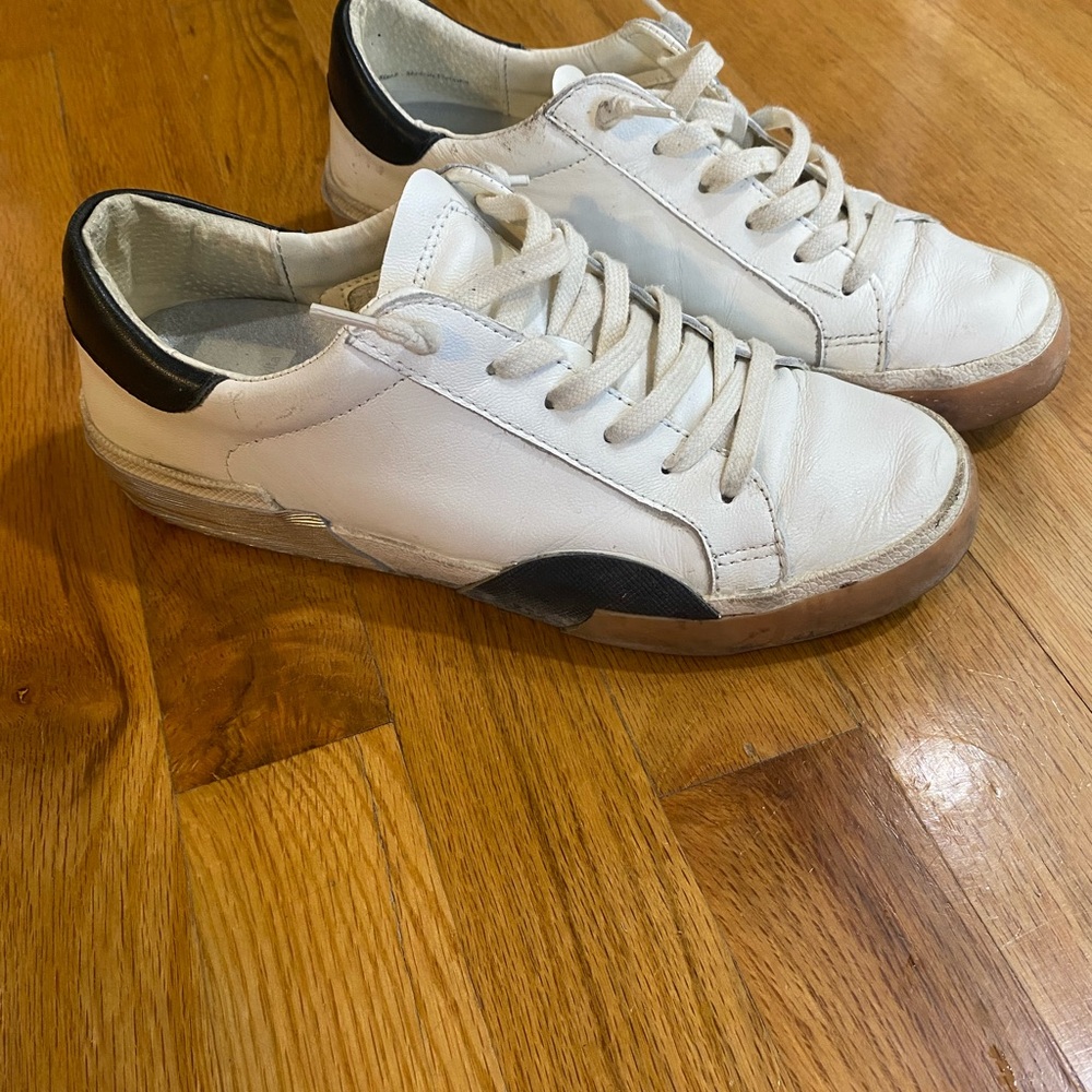 Dolce Vita Cream and Black Women's Sneakers